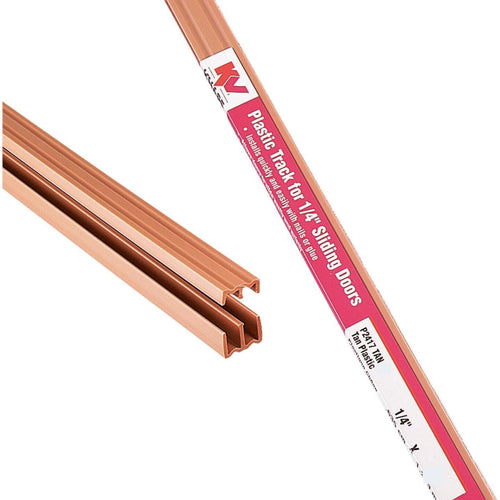 Knape & Vogt Plastic 1/4 In. x 72 In. Sliding Door Track & Guides