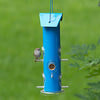 Perky-Pet® Blue Metal Tube Bird Feeder - 1 lb Seed Capacity
