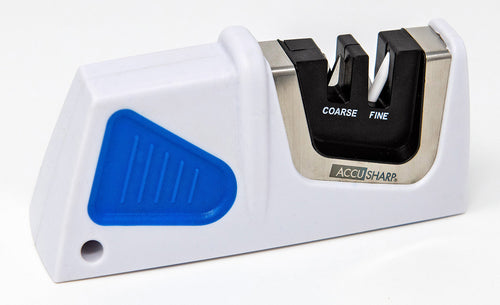 Accusharp 080C Pull-Through Sharpener  Fine Diamond Tungsten Carbine, Plastic Handle Blue/White