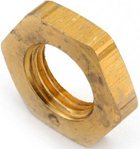 LOCKNUT YELLOW BRASS 1/4 IN