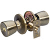 Master Lock Residential Grade 3 Door Hardware Tulip Style Knob Entry Door Lock; Antique Brass