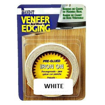 Cloverdale HM88065 Wood Veneer Edging, White ~ 7/8