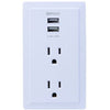 Coleman Cable 41230 Wall Tap w/ USB ~ 2 Outlets