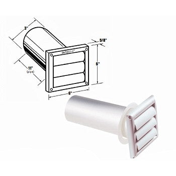 Deflect-O SVHUW3 Supurr Vent Hood, White ~ 3