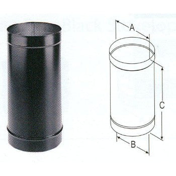DuraVent 8DBK-12 Stove Pipe, Single Wall ~ 8