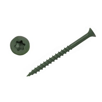 Midwest Fastener 09347 Green Coated Exterior Deck Screws. Star ~ #10 x 4