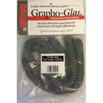 Rutland 94N Woodstove Gasket, Black Rope ~ 7/8