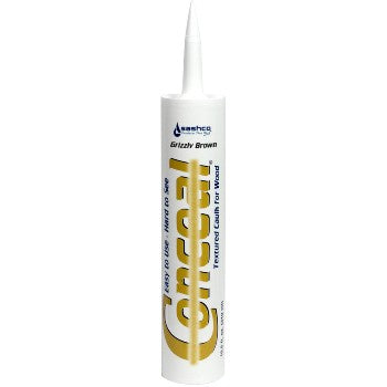 Sashco 46090 Textured Caulk for Wood, Grizzley Brown~10.5 oz