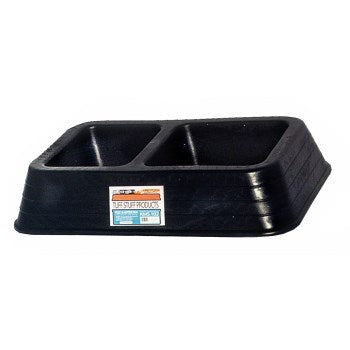 Tuff Stuff TSPKMS102 Double Dish Feed Pan, Black ~ 14 1/4