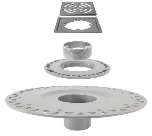 MD Building Products 2 in. Prova Component PVC Strainer Shower Drain