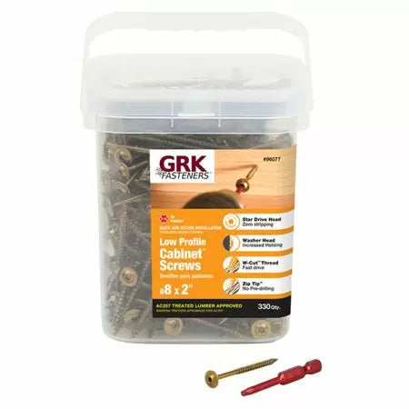 GRK Fasteners #8 x 2 in. Star Drive Low Profile Washer Head Cabinet Screw