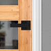 Kwikset Singapore Lever (Square) - Hall/Closet, Matte Black