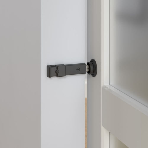 National Hardware Barn Door Lock 5 x 1-1/4 x 3/4, Matte Black