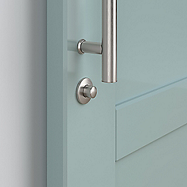 National Hardware Barn Door Lock 5 x 1-1/4 x 3/4, Satin Nickel