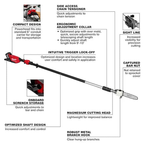 Milwaukee M18 FUEL™ Telescoping Pole Saw Kit