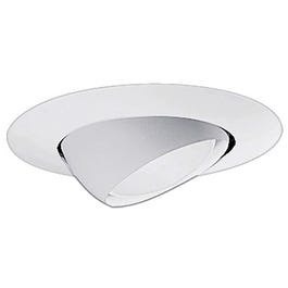Adjustable Eyeball Light Fixture, White, 6-In.