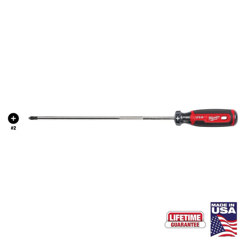 Milwaukee #2 Phillips 10 Cushion Grip Screwdriver (USA)