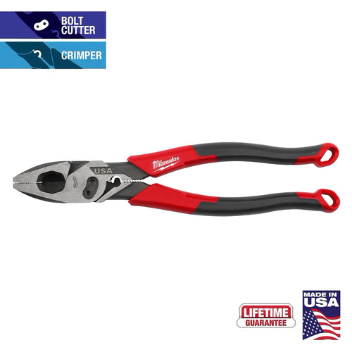 Milwaukee 9 Lineman's Comfort Grip Pliers w/ Crimper and Bolt Cutter