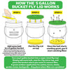 Billy Bob Products Bucket Fly Lid – Turn any 5 gallon bucket into a Fly Trap