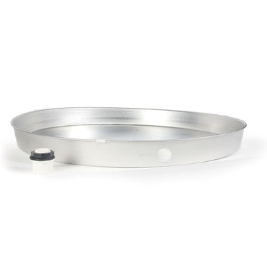 Camco WH Drain Pan - 24 ID Alum Short w/PVC Fitting (E/F)