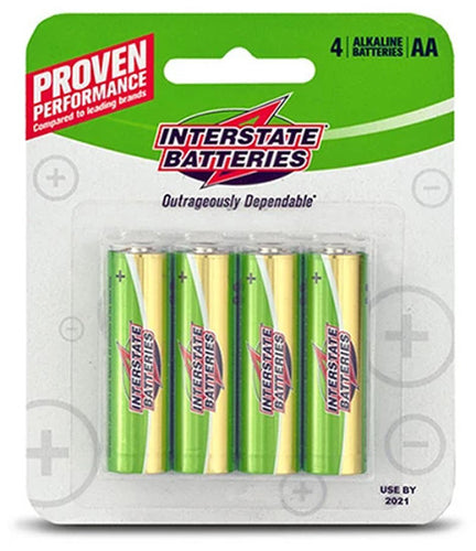 Interstate (DRY0003) Alkaline Batteries AA, 8 Pack