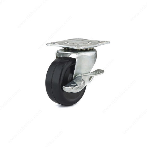 Richelieu Hardware Black Rubber Casters for General Duty