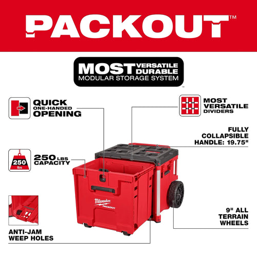 Milwaukee PACKOUT™ Rolling Drawer Tool Box