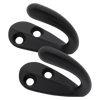 National N830-144 Single Prong Robe Hook, Matte Black