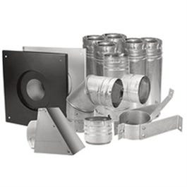 Pellet Stove Vent Kit, Horizontal, 4-In.